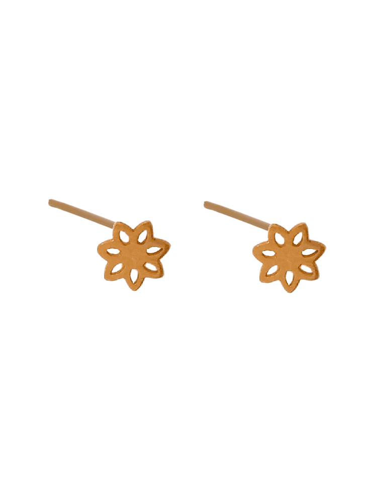 گوشواره طلا گل هندسی — تصویر ۵