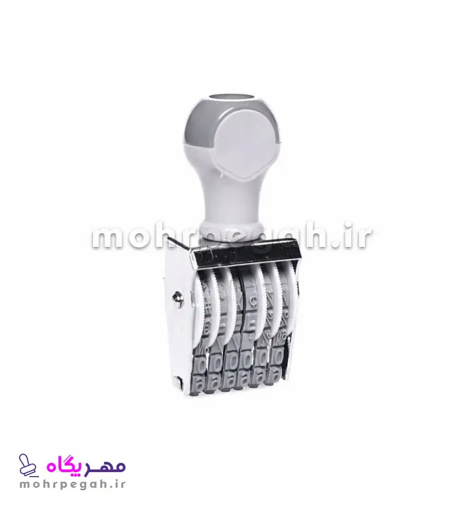 مهر شماره زن 6 رقم با ارتفاع اعداد 5 میلی متر Shiny N-36