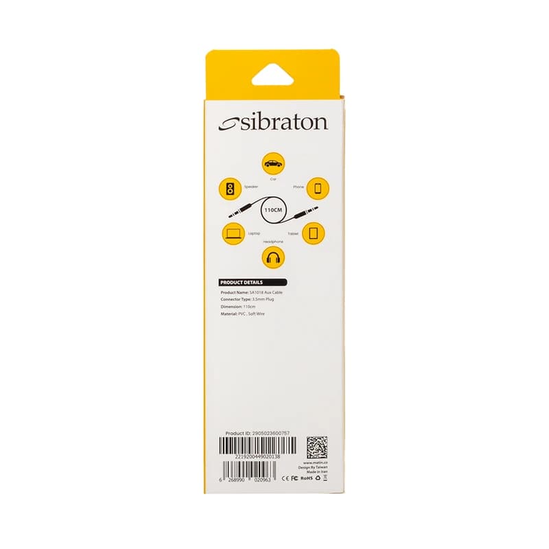 کابل AUX سیبراتون مدل SA1018 طول 1.1 متر — تصویر ۵