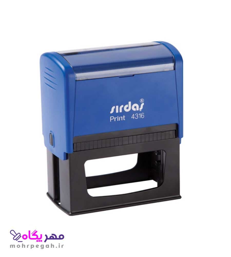 مهر ژلاتینی مستطیل Sirdas 4316 — تصویر ۳