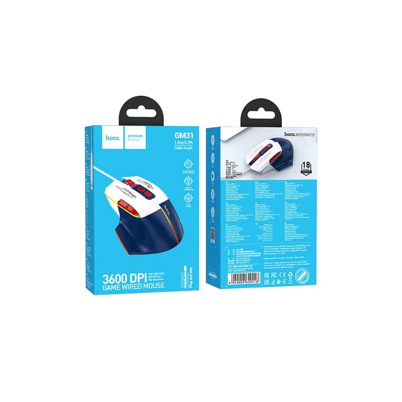 ماوس گیمینگ هوکو مدل GM31 SILENT — تصویر ۱۲