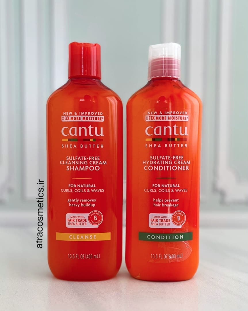 شامپو کرمی شی باتر کانتو حجم 400 Cantu Sulfate-Free Cleansing Cream Shampoo — تصویر ۳