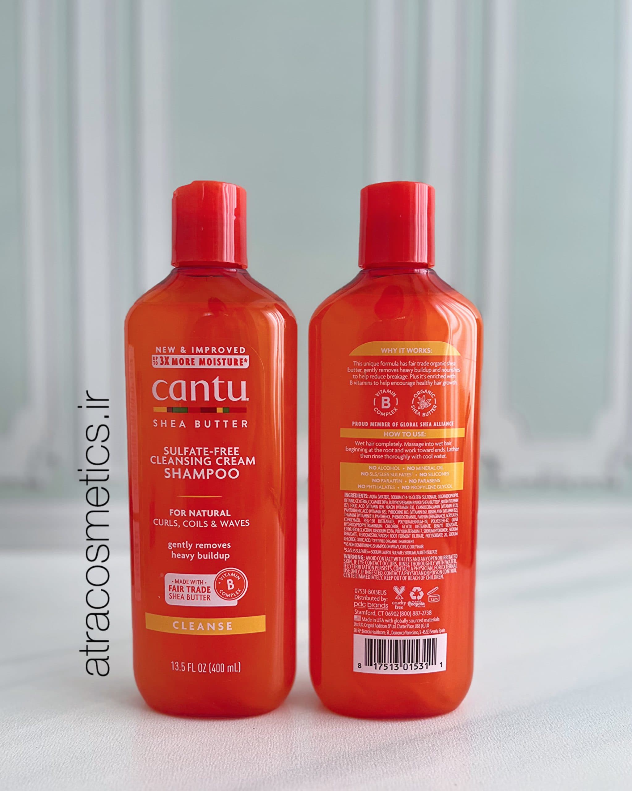 شامپو کرمی شی باتر کانتو حجم 400 Cantu Sulfate-Free Cleansing Cream Shampoo