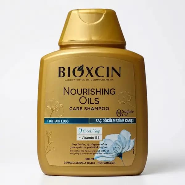 شامپو بیوکسین طلایی Nourishing Oils Care حاوی 9 روغن گیاهی + ویتامین B5 | بدون سولفات| بدون پارابن | 300 میل — تصویر ۱۱