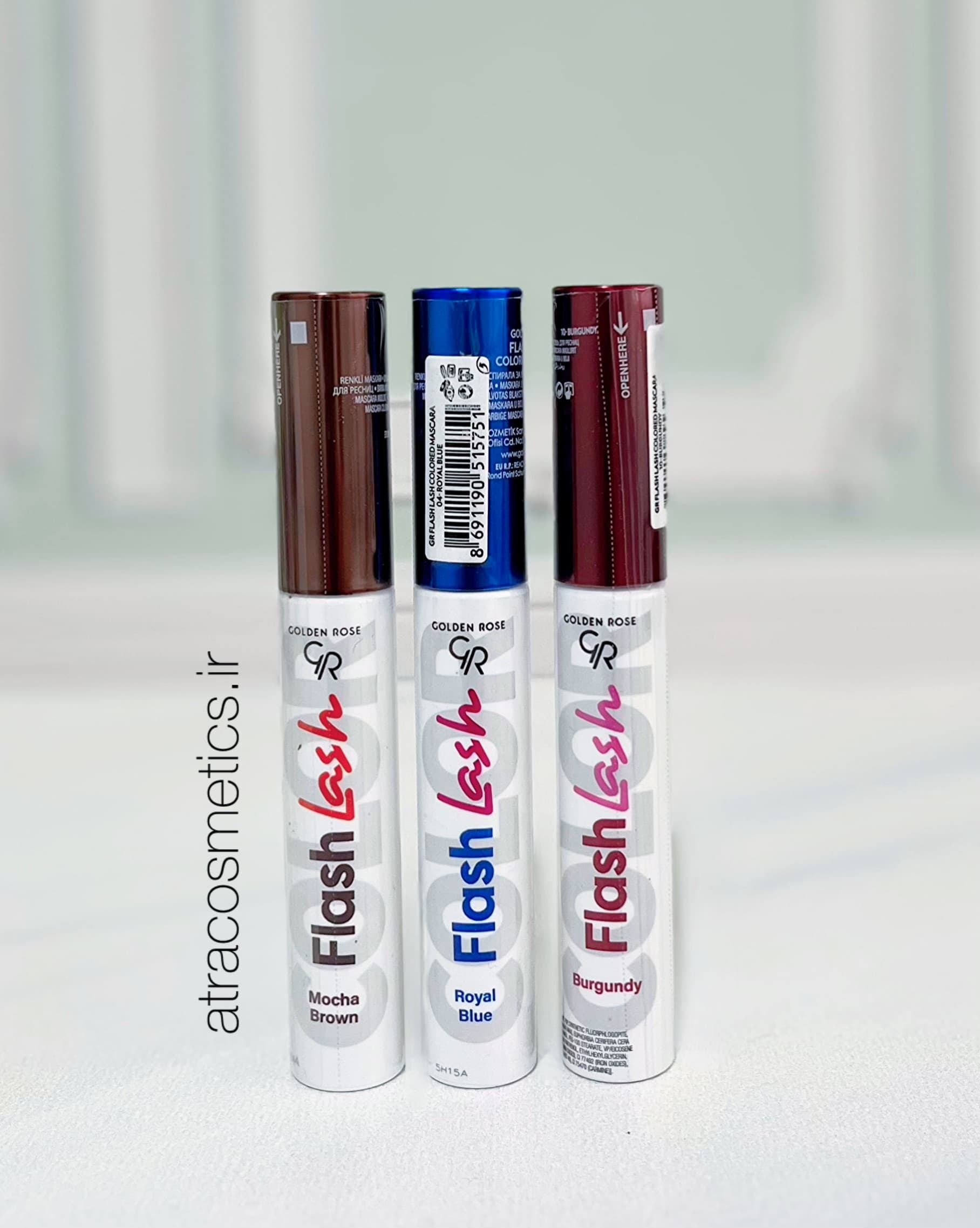 ریمل رنگی گلدن رز ( زرشکی-آبی-قهوه ای) Flash Lash — تصویر ۶