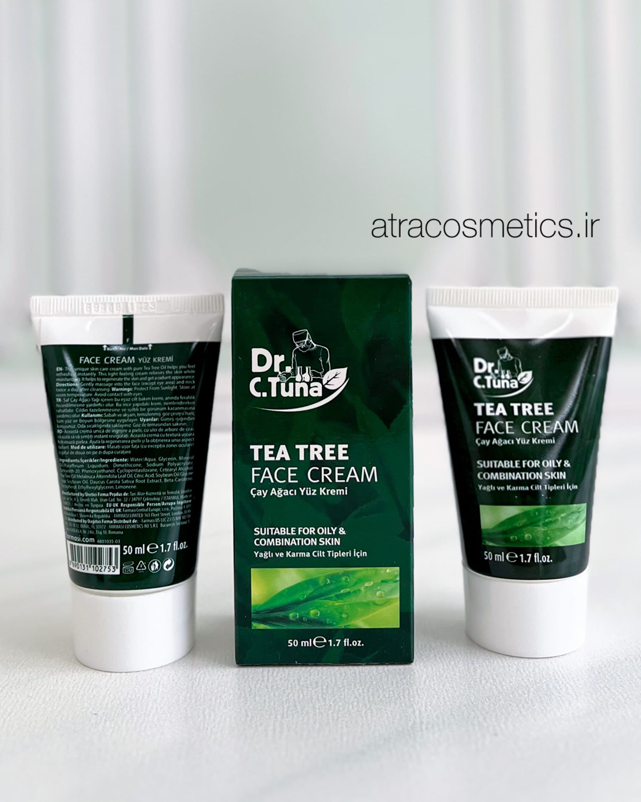 کرم مرطوب‌کننده تی تری دکتر تونا Dr. C. Tuna Tea Tree Face Cream
