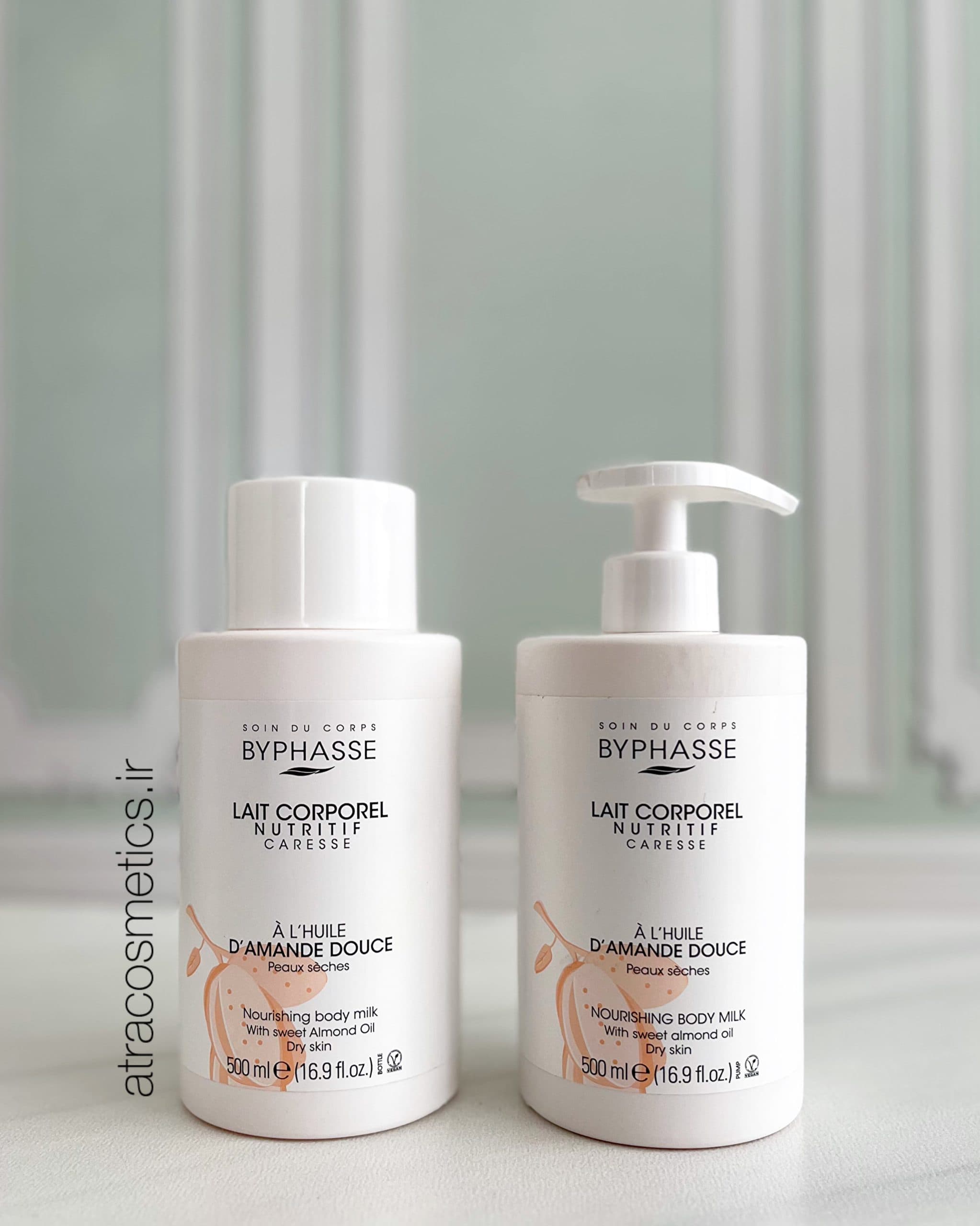 لوسیون بدن با روغن بادام بایفاس- 500 میل Byphasse Nourishing Body Milk with Sweet Almond Oil