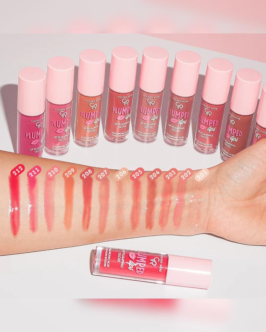 لیپ گلاس حجم‌دهنده گلدن رز Golden Rose Plumped Lips Lip Gloss