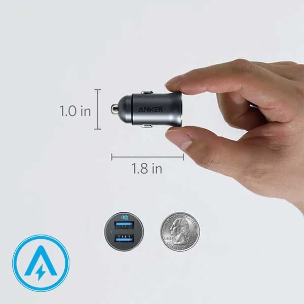 شارژر فندکی ۲ پورت انکر anker a2727 — تصویر ۱۲