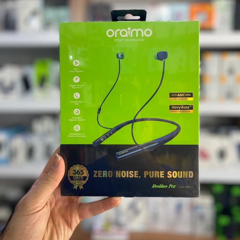هندزفری گردنی اورایمو مدل Oraimo Necklace Pro ANC — تصویر ۴