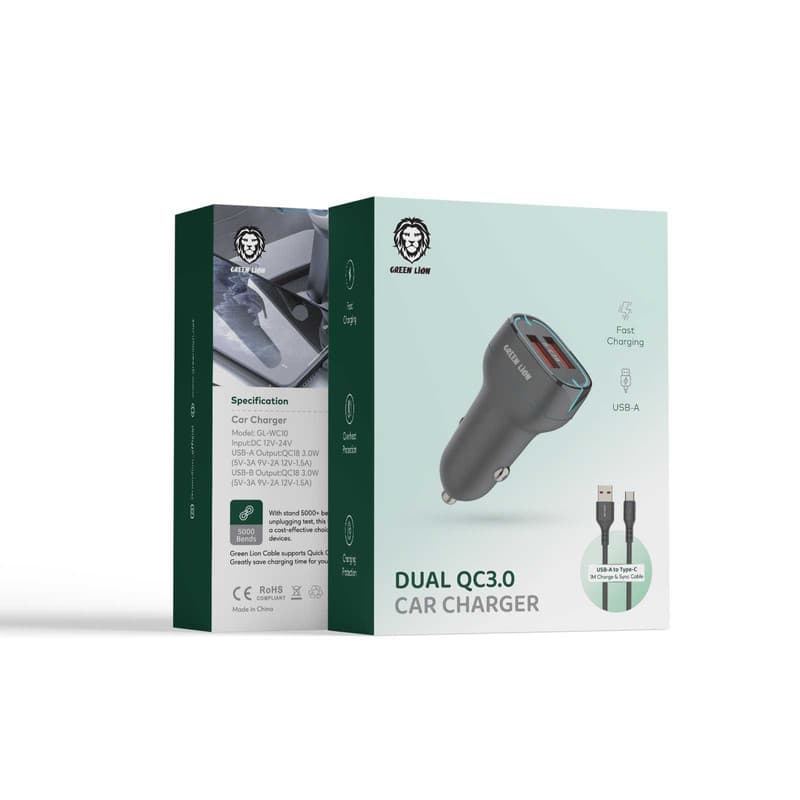 شارژر فندکی فست شارژ green lion 36W — تصویر ۶