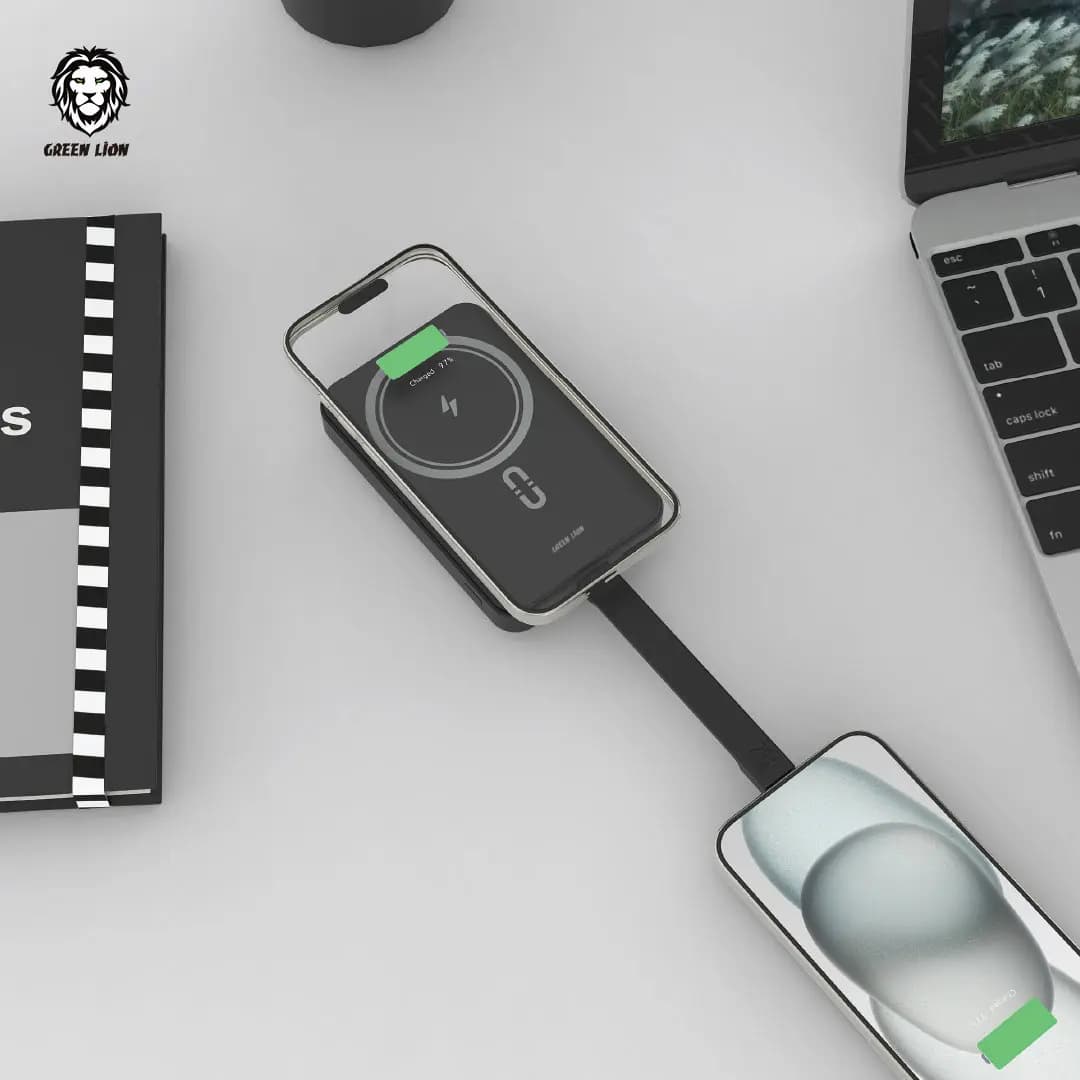 پاور بانک ۱۰۰۰۰ میلی‌آمپر Green Lion مدل MagSafe Lite — تصویر ۳
