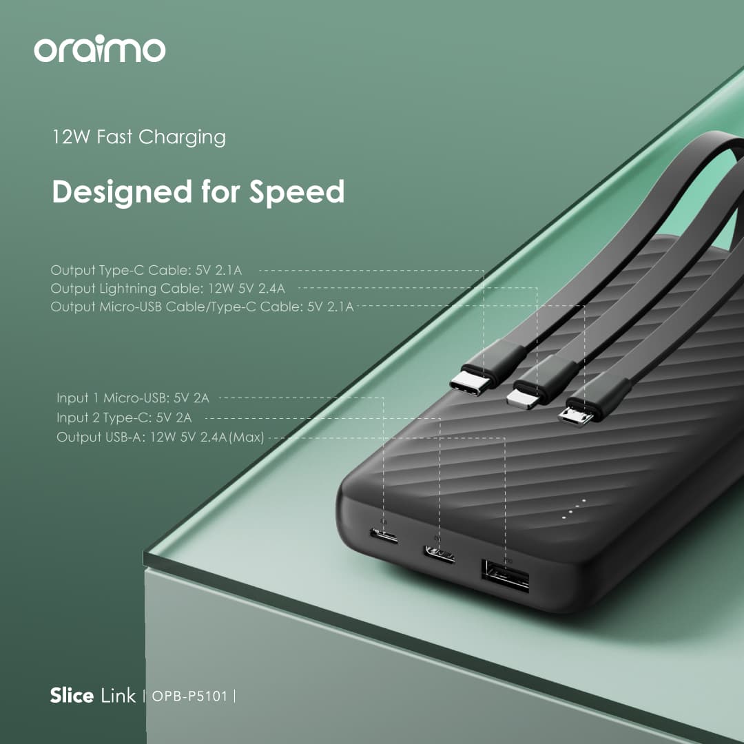 پاوربانک ۱۰ هزار ORAIMO — تصویر ۵