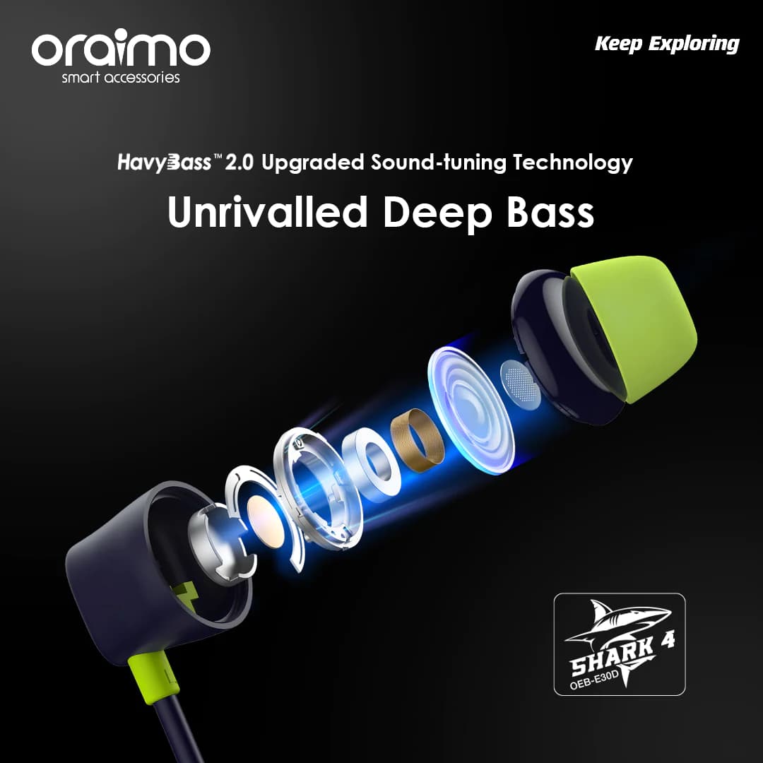 هندزفری گردنی اورایمو مدل Oraimo Shark 4 — تصویر ۵