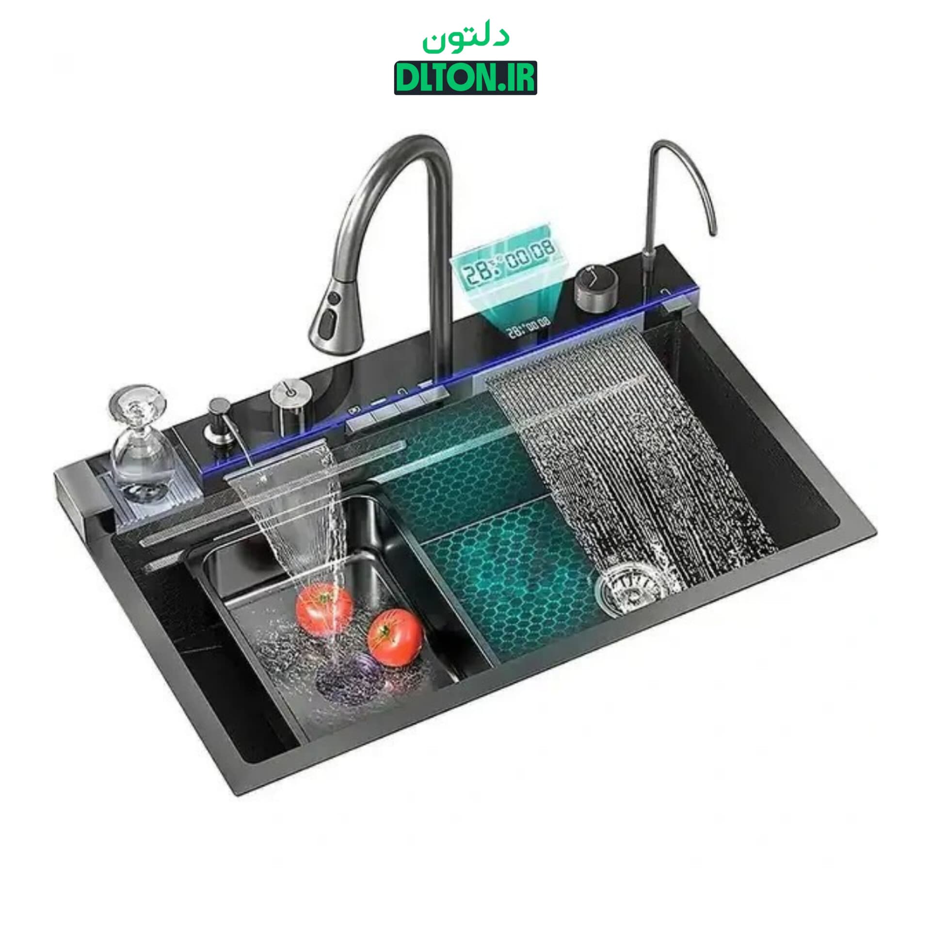 سینک ظرفشویی پیانویی آبشاری 5 کلید گرید A هایشینگ