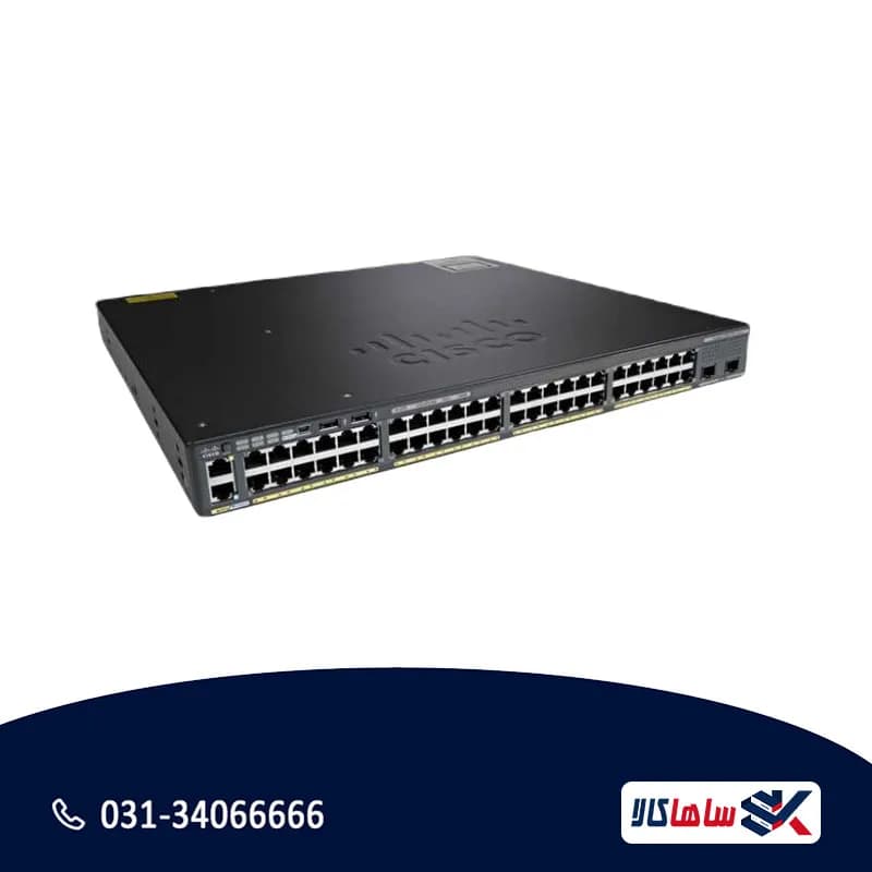 سوئیچ سیسکو Catalyst WS-C2960X-48FPD-L 48 پورت PoE+ استوک