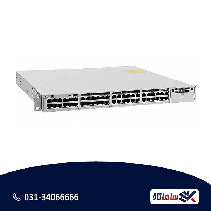 سوئیچ سیسکو Catalyst C9300-48P-A 48 پورت PoE+ استوک
