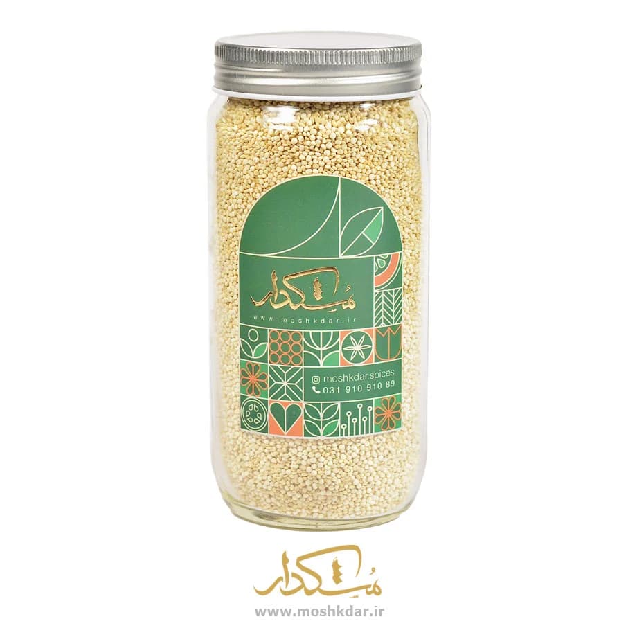 کینوا سفید شیشه بزرگ 440 گرمی — تصویر ۴