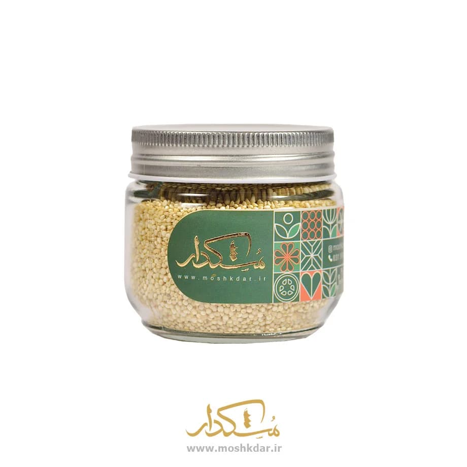 کینوا سفید شیشه کوچک ۱۴۰ گرمی