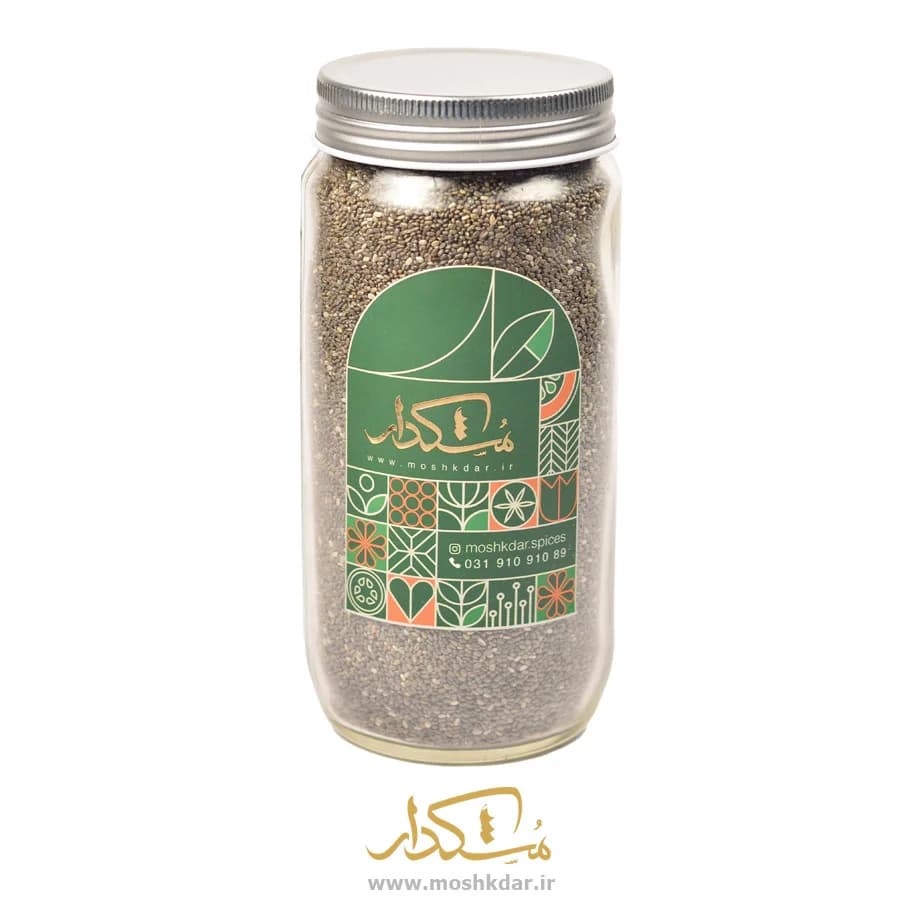 دانه چیا شیشه بزرگ 400 گرمی — تصویر ۴