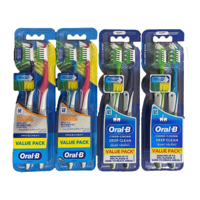 مسواک دوقلو نرم اورال بی Oral-B soft