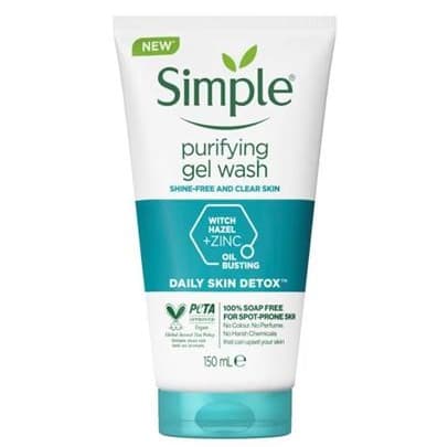 ژل شستشو پوست چرب سیمپل Simple مدل Purifying حجم 150 میل