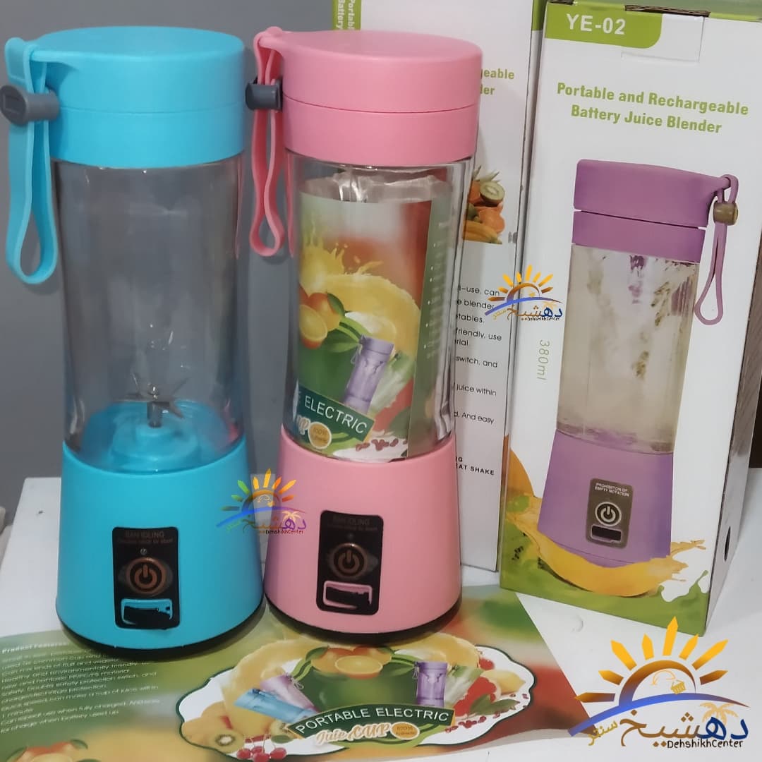 شیکر شارژی مخلوط کن دستی شش تیغه بلندر Juicer Blender 380ml