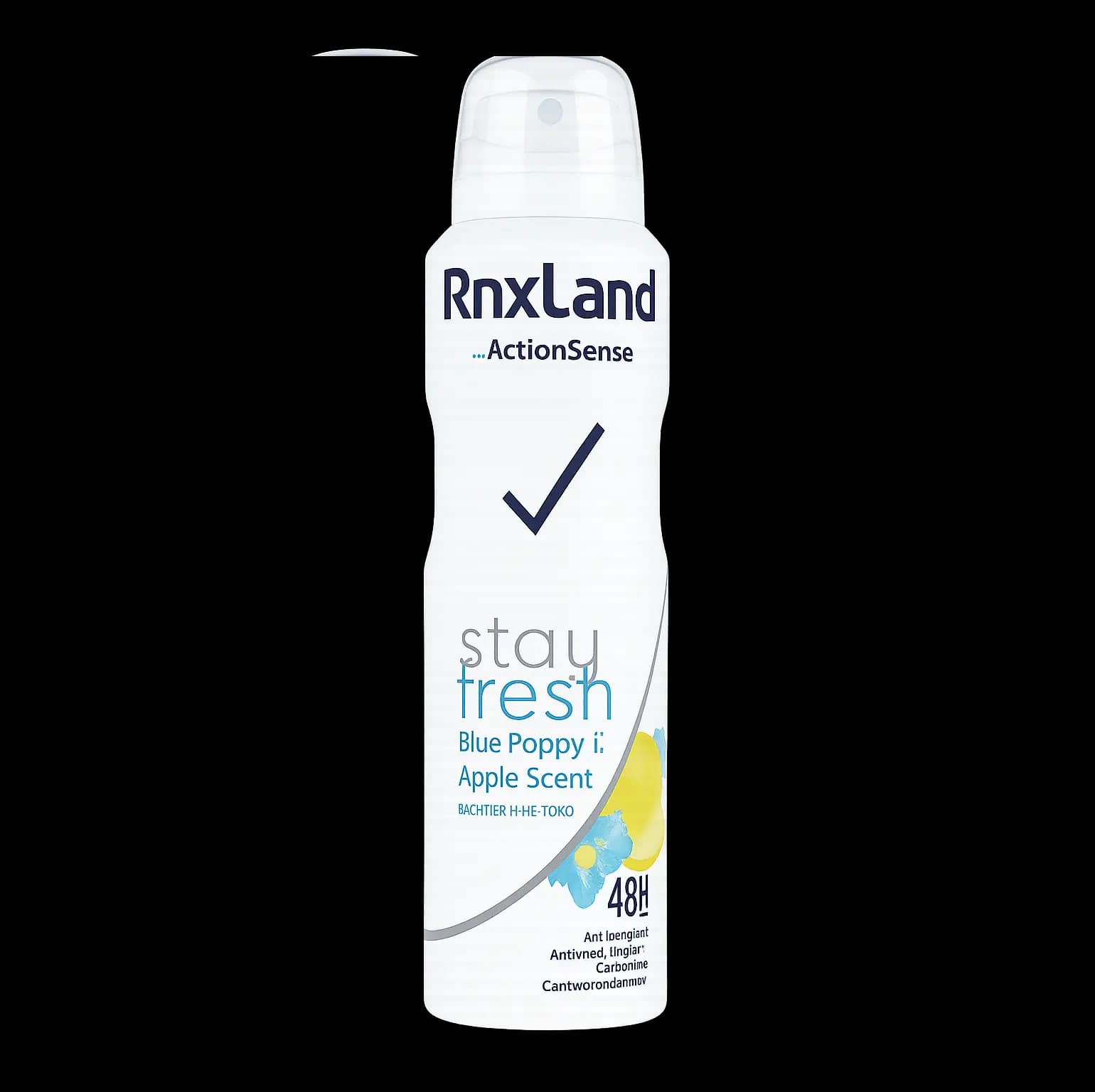 اسپری زنانه رنکسلند Rnxland رایحه Stay Fresh مدل Blue Poppy & Apple Scent حجم 150 میل