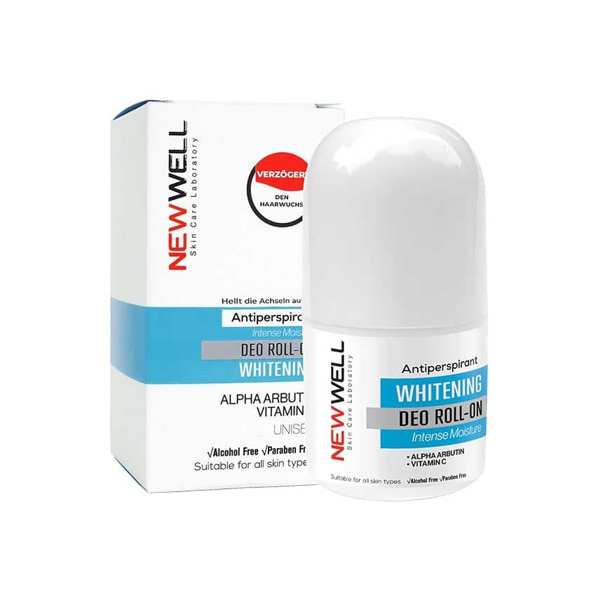 مام رولی روشن کننده زیر بغل نیوول Newwell حاوی Alpha Arbutin + Vitamin C حجم 50 میل