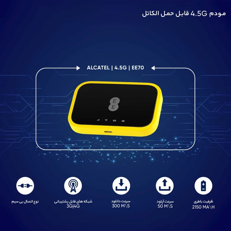 مودم 4.5G قابل حمل الکاتل مدل EE70 — تصویر ۷