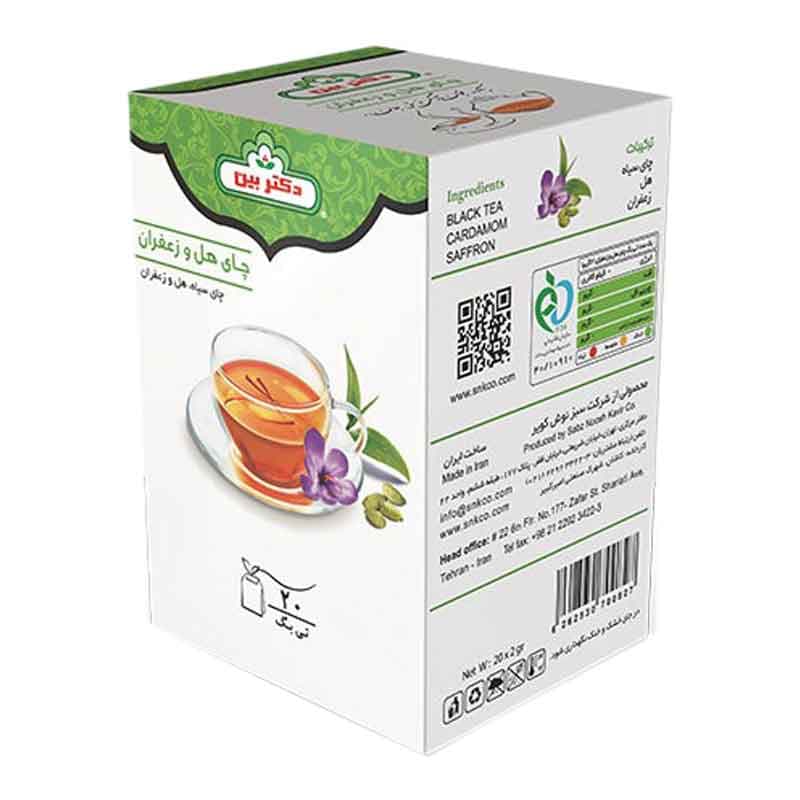 تی بگ چای هل و زعفران دکتر بین ۲۰ عددی