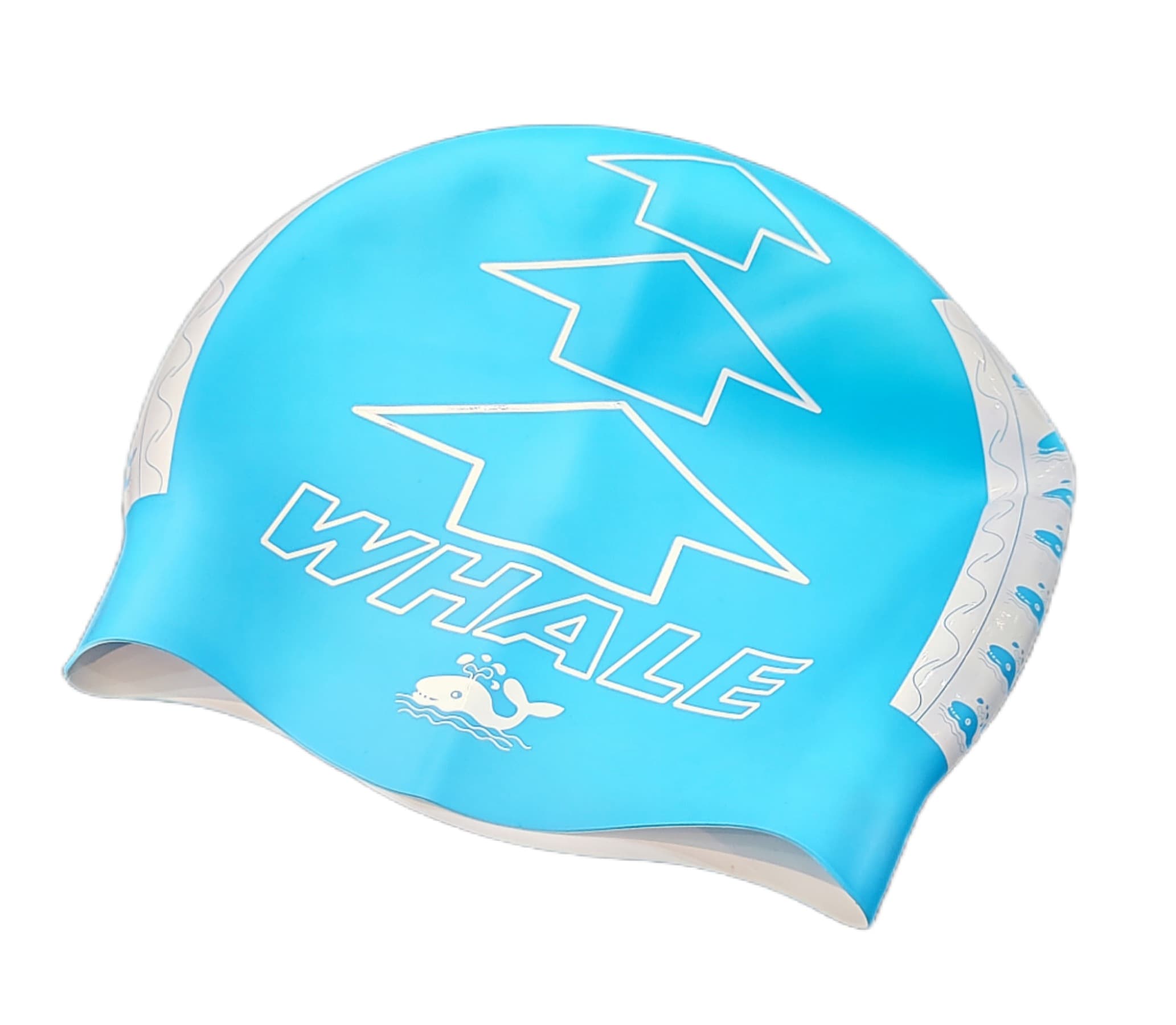 کلاه شنا دو رو وال whale آبی – سفید