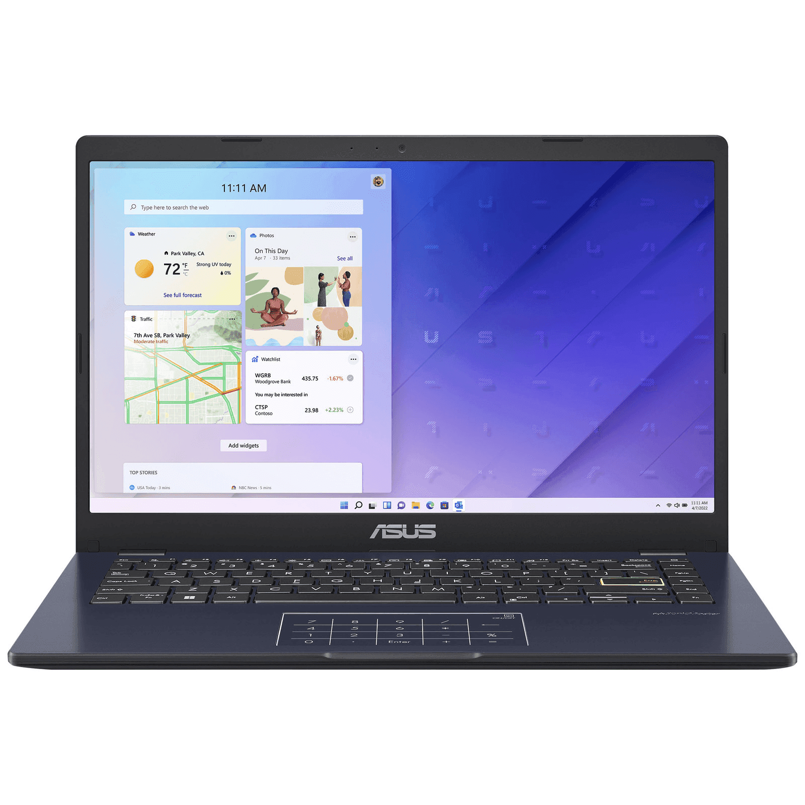 لپ تاپ 14 اینچی ایسوس مدل ASUS Vivobook GO 14 E410KA CELERON N4500 4GB 64G 512GB SSD INTEL — تصویر ۶