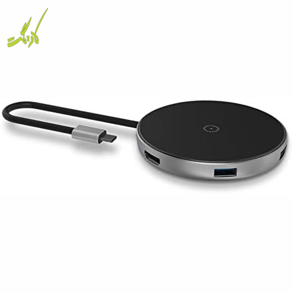 هاب تایپ سی و شارژر بی سیم JCPAL مدل JCPAL USB-C Hub Elex Series JCP6224