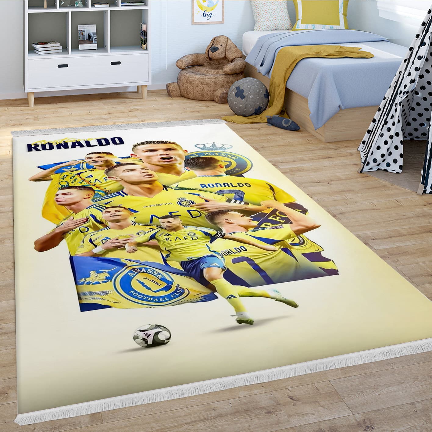فرشینه طرح گرافیکی رونالدو با لباس النصر WA-5482s