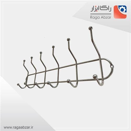 جالباسی 6 شاخه دیواری فلزی — تصویر ۳