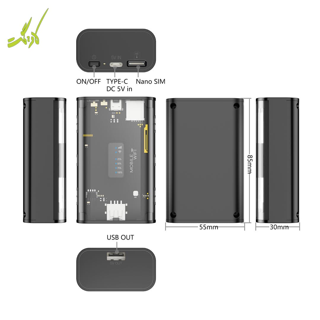 مودم سیمکارتخور 4G قابل حمل نزتک مدل Naztech NZT-99G — تصویر ۱۲
