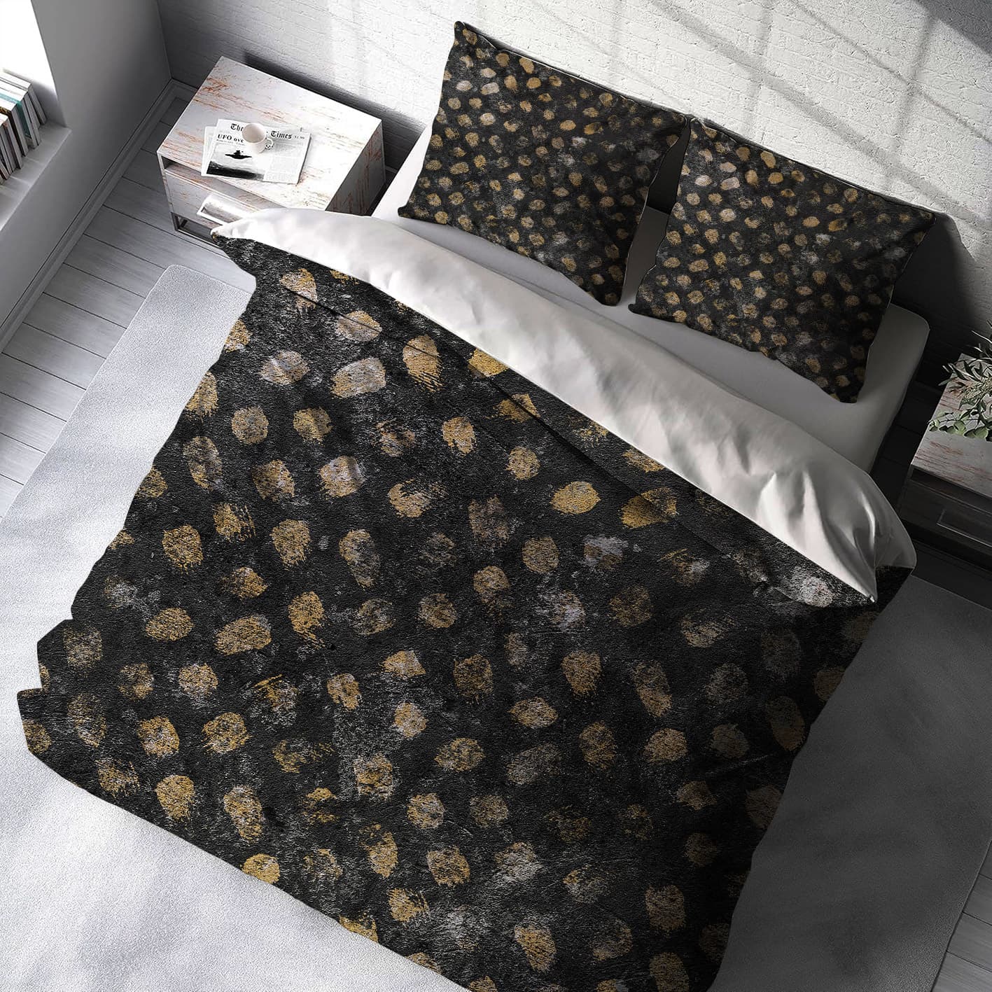 ست روتختی طرح ساده با زمینه تیره BA-8141