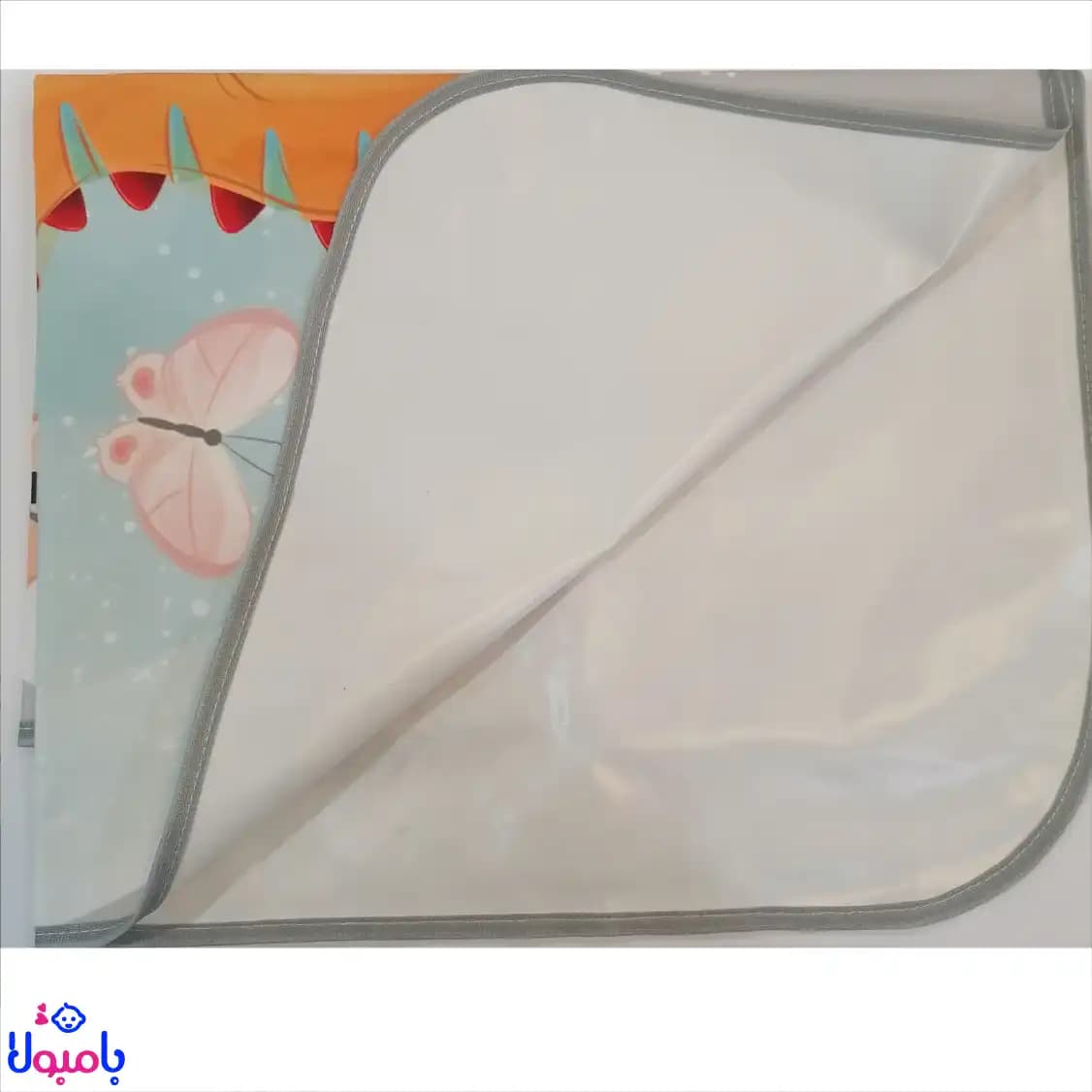 زیر انداز نوزاد طوسی طرح دایناسور سایز55*70 سانتیمتر — تصویر ۳