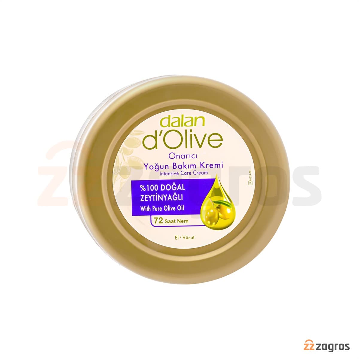 کرم مرطوب کننده و مغذی دست و بدن 72 ساعته روغن زیتون دالان 250+150میل dalan olive — تصویر ۳