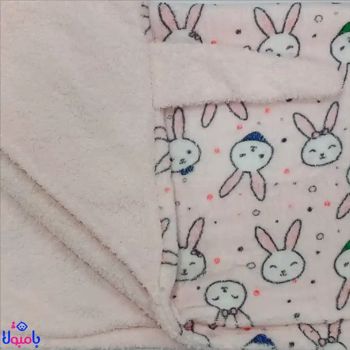 پتو دور پیچ خز نوزادی طرح خرگوش 70*70 سانتی متر — تصویر ۱۱