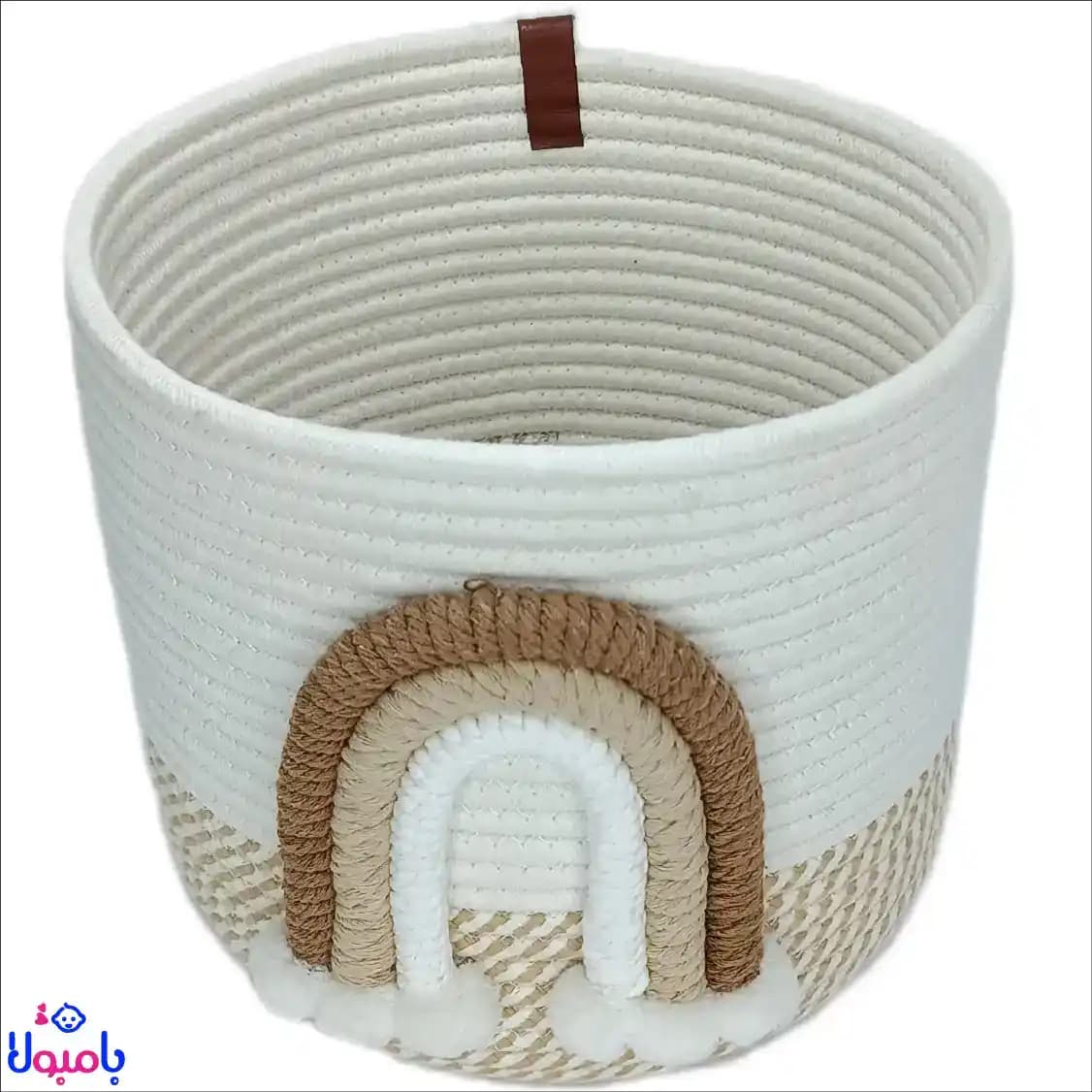 سطل قیطان دوزی اتاق نوزاد طرح رنگین کمان 20*22 سانتی متر — تصویر ۶