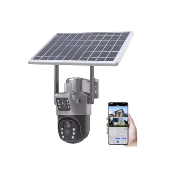 دوربین دو لنز سولار V380 4G TP15 Solar Two Screens Camera Tp15 — تصویر ۵