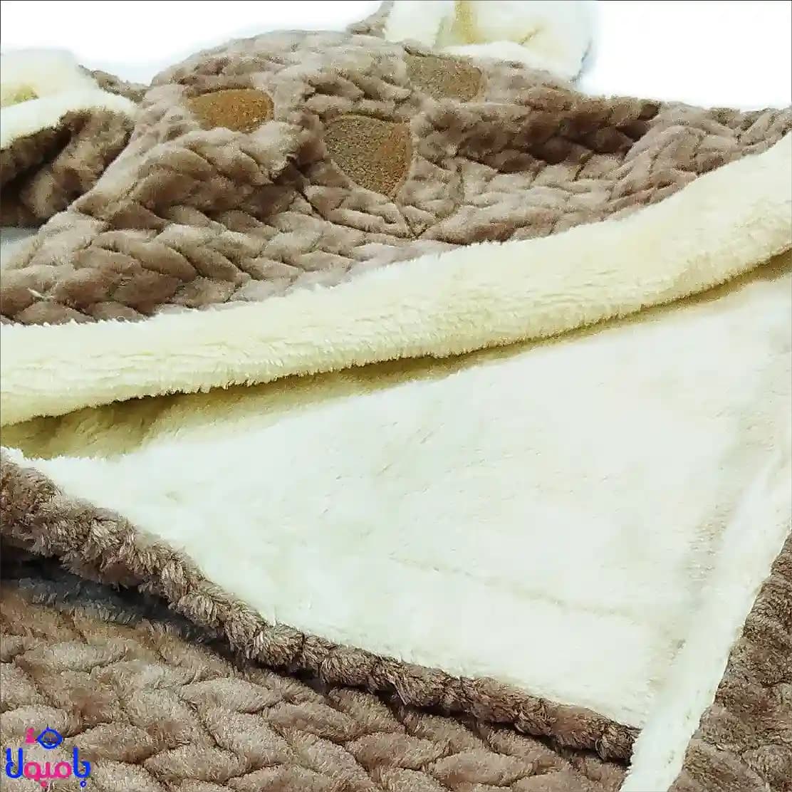 پتو دور پیچ بافت طرح لوزی 70*80 سانتی متر — تصویر ۱۰