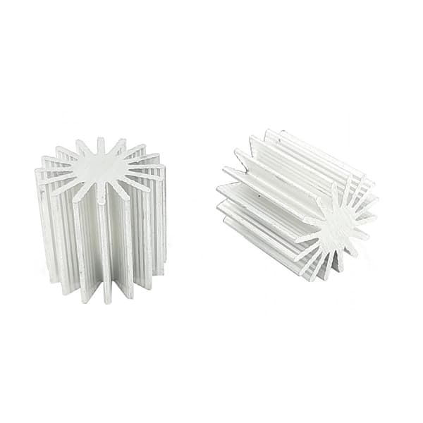 هیت سینک آلومینیومی استوانه ای 16 پره 25x25mm — تصویر ۵