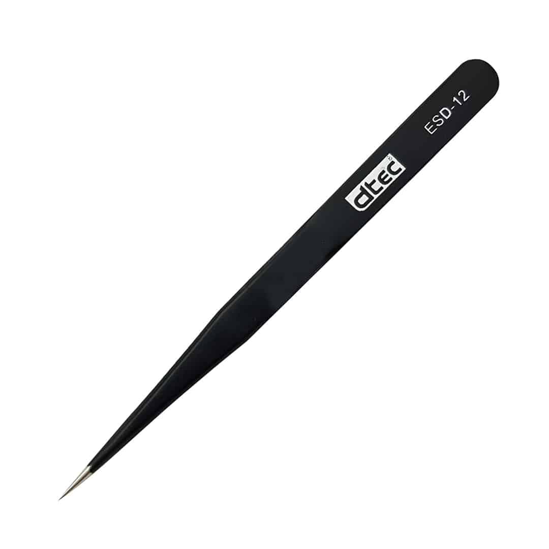 پنس نوک تیز آنتی استاتیک برند DTEC مدل ESD-12