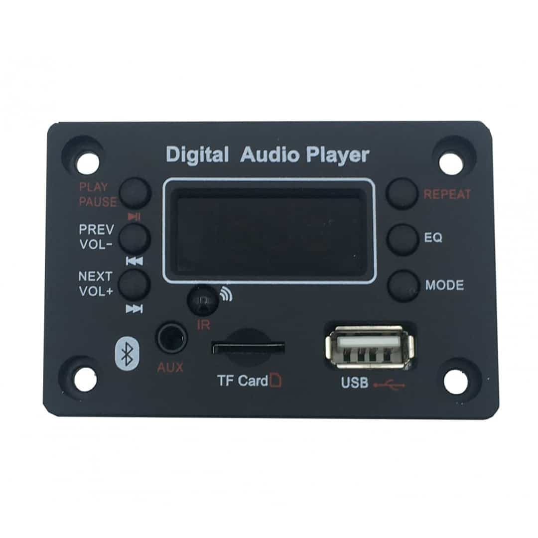 پخش کننده بلوتوثی 12V پنلی MP3 پشتیبانی از MicroSD و USB با ریموت کنترل مدل G016B