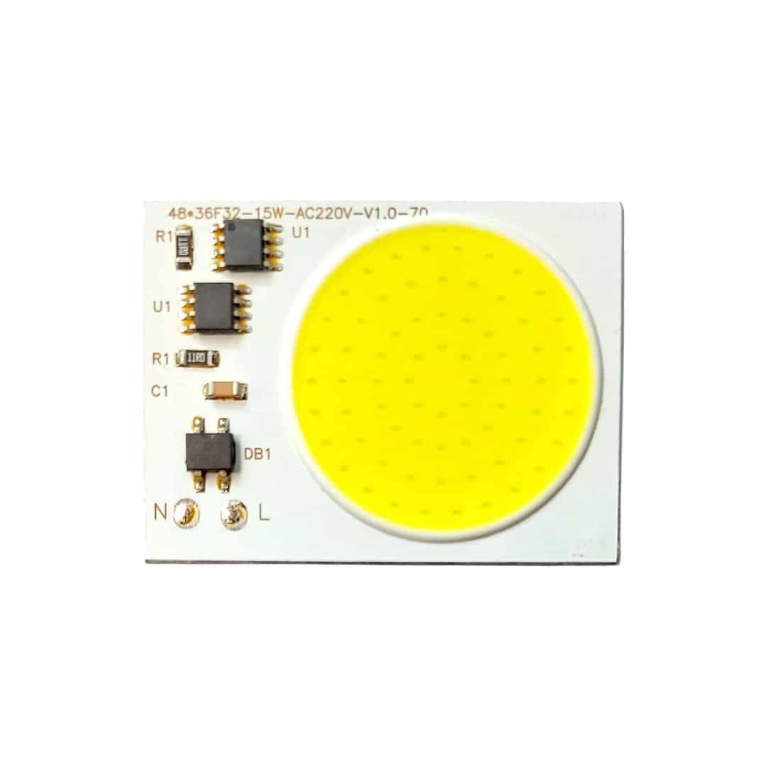 ال ای دی COB مهتابی 15W 220V با درایور داخلی 48X36 میلیمتر — تصویر ۴