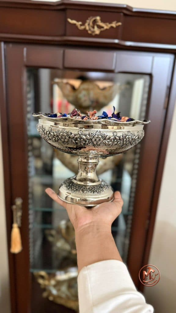 ست پذیرایی گلبرگ کروم ۴ پارچه تک پایه و ۳ پایه — تصویر ۱۲