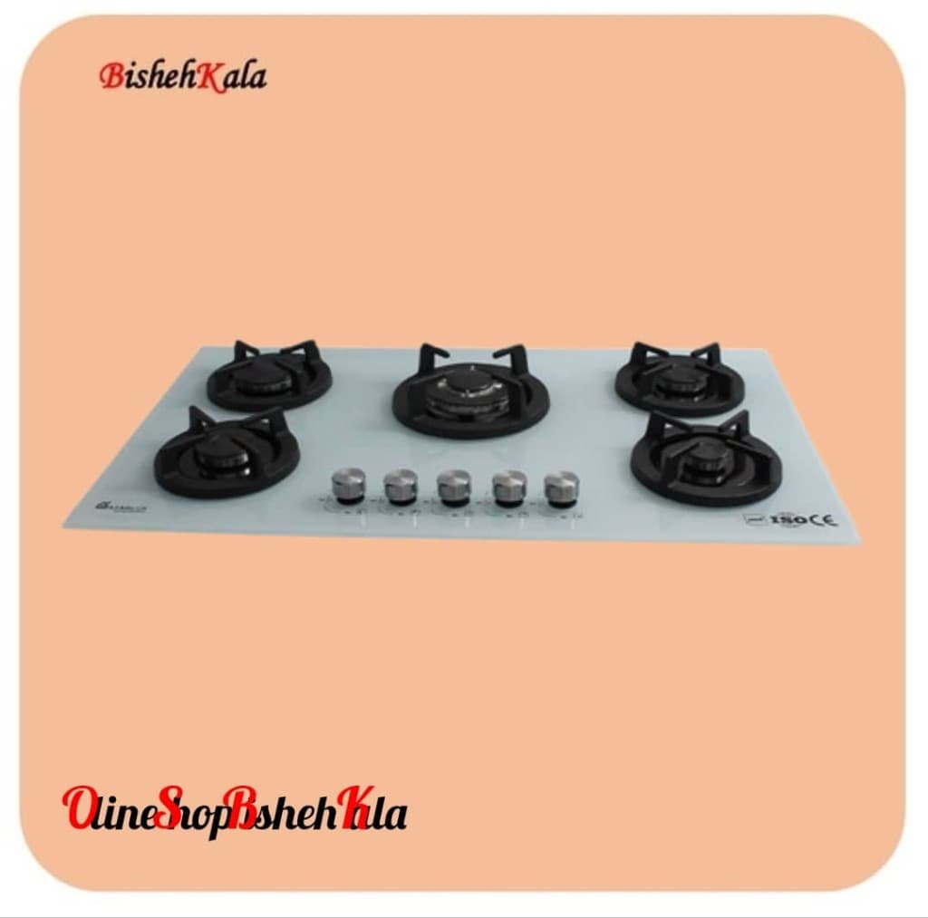 اجاق گاز صفحه ای پنج شعله مدل GO5ML – C17W کد(96)